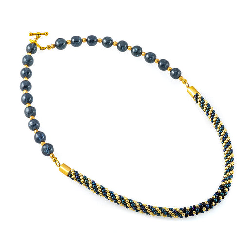 Neapolitan Necklace Kit in Golden Blue by Maggie T Designs - Limited Edition