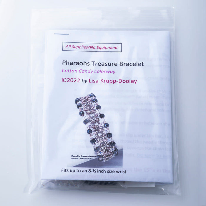 Pharaohs Treasure Bracelet Kit from Lisa's Bead Designs - Cotton Candy - Limited Edition