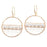 Jewelry Kit, The Saturn Gemstone Earring Set - White Moonstone and Gold - Limited Edition