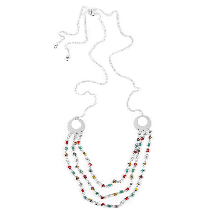 Mahal 3 Layer Adjustable Necklace Kit - Silver Southwestern - Limited Edition