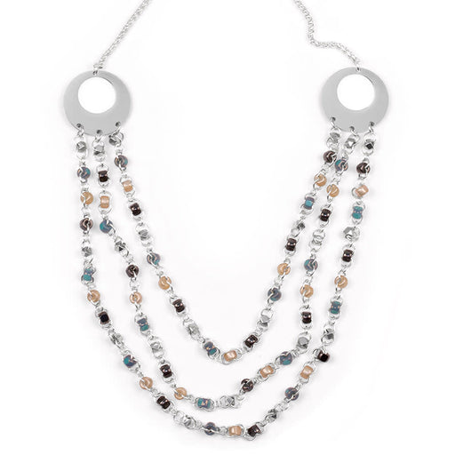 Mahal 3 Layer Adjustable Necklace Kit - Silver Ocean Tide