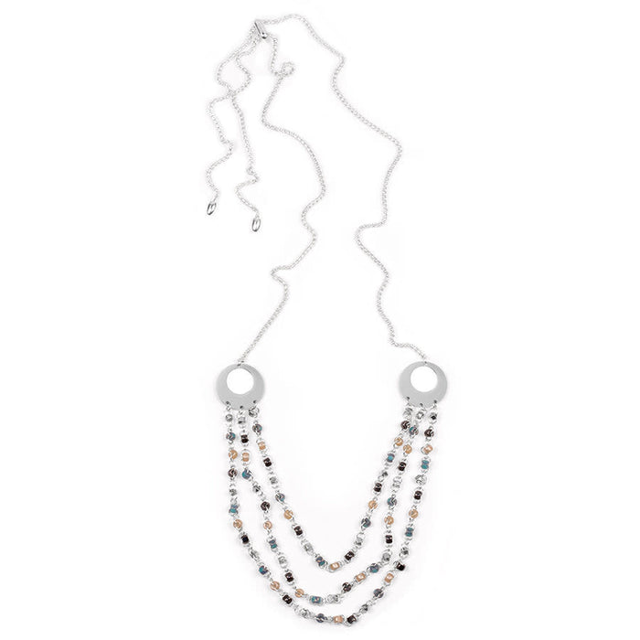 Mahal 3 Layer Adjustable Necklace Kit - Silver Ocean Tide