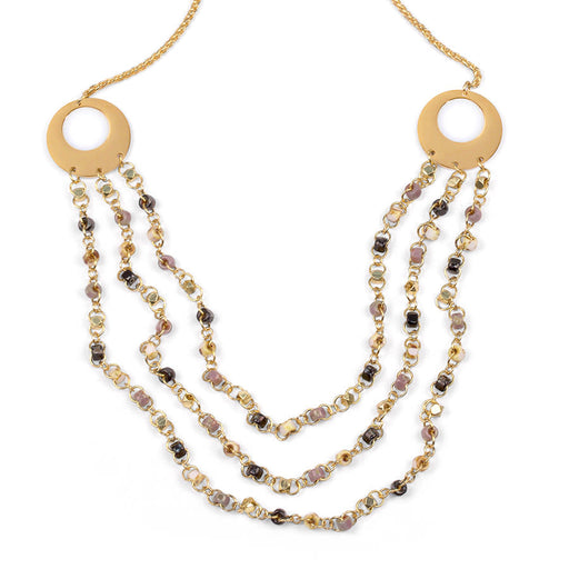 Mahal 3 Layer Adjustable Necklace Kit - Golden Stoneware - Limited Edition
