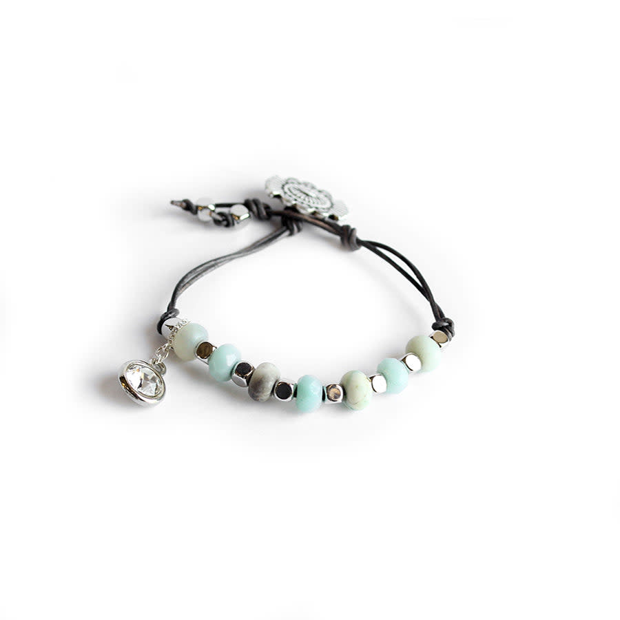 Western Wanderlust Gemstone Bracelet Kit - Silver with Amazonite - Limited Edition