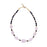 Limited Edition Rose Quartz Nugget with Gemstones and Hematite Beads Necklace -  Matte Onyx and Gold