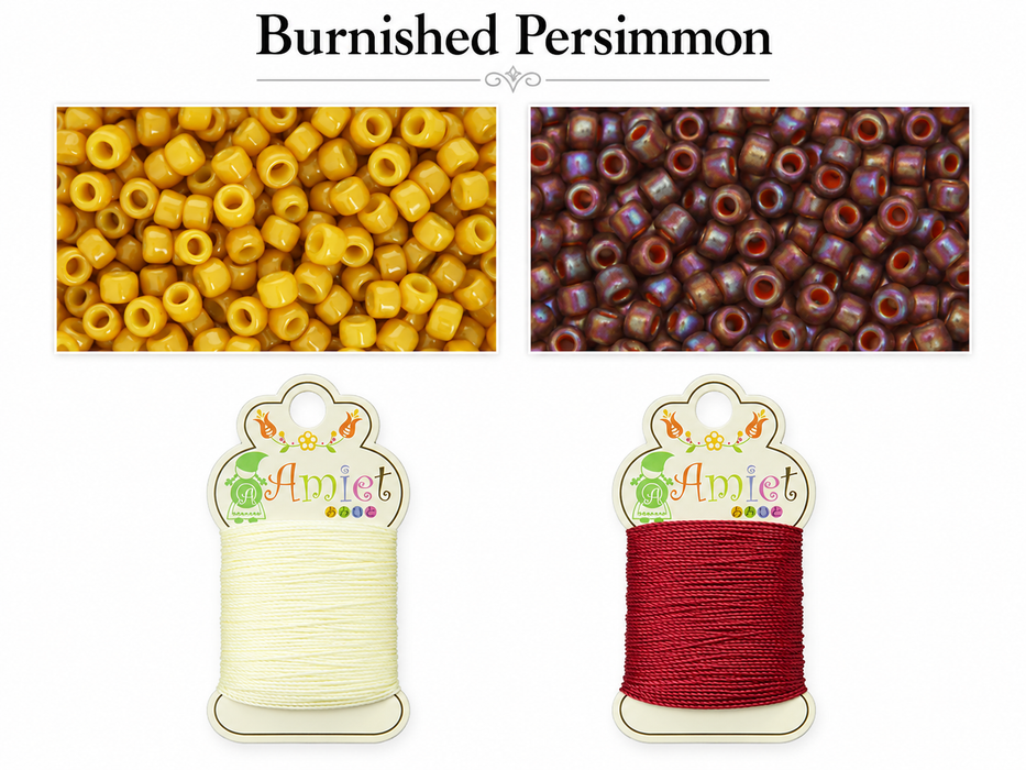 Kumihimo Bracelet Kit #2 - Burnished Persimmon