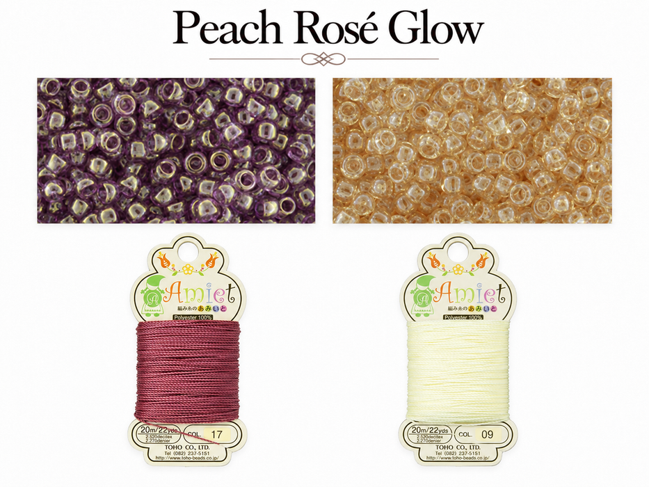 Kumihimo Bracelet Kit #4 - Peach Rosé Glow