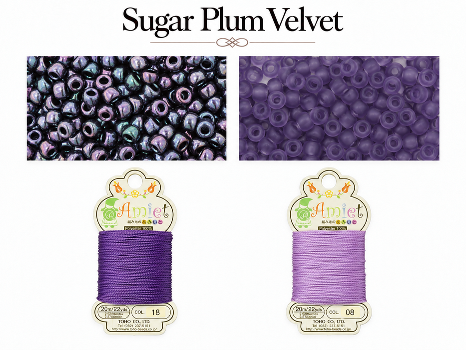 Kumihimo Bracelet Kit #5 - Sugar Plum Velvet