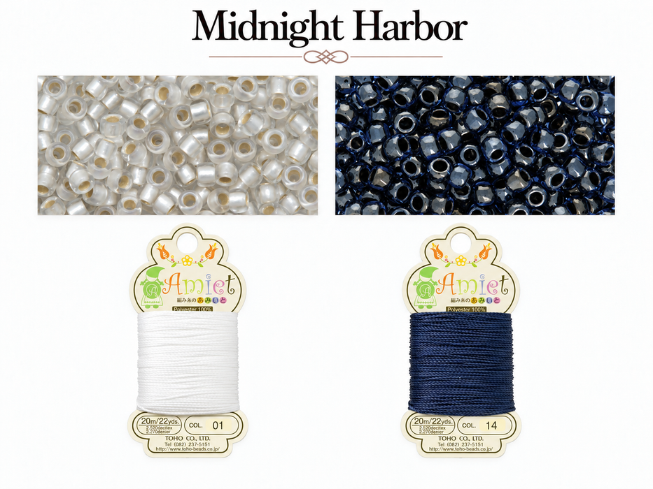 Kumihimo Bracelet Kit #7 - Midnight Harbor
