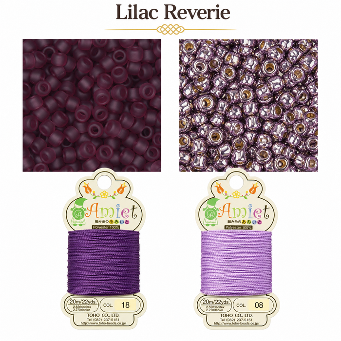 Kumihimo Bracelet Kit #20 - Lilac Reverie