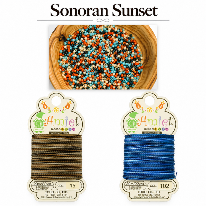 Kumihimo Bracelet Kit #24 - Sonoran Sunset