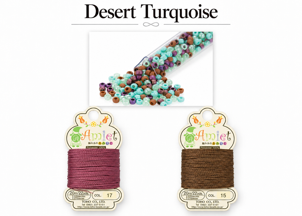 Kumihimo Bracelet Kit #29 - Desert Turquoise