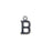 Alphabet Pendant, Letter "B" 8.5mm, Silver Plated (1 Piece)