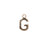 Alphabet Pendant, Letter "G" 8.5mm, Gold Plated (1 Piece)