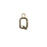 Alphabet Pendant, Letter "Q" 8.5mm, Gold Plated (1 Piece)