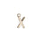 Alphabet Pendant, Letter "X" 8.5mm, Gold Plated (1 Piece)