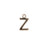 Alphabet Pendant, Letter "Z" 8.5mm, Gold Plated (1 Piece)