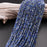 Natural Denim Blue Lapis Lazuli 4mm Faceted Round Bead Strand