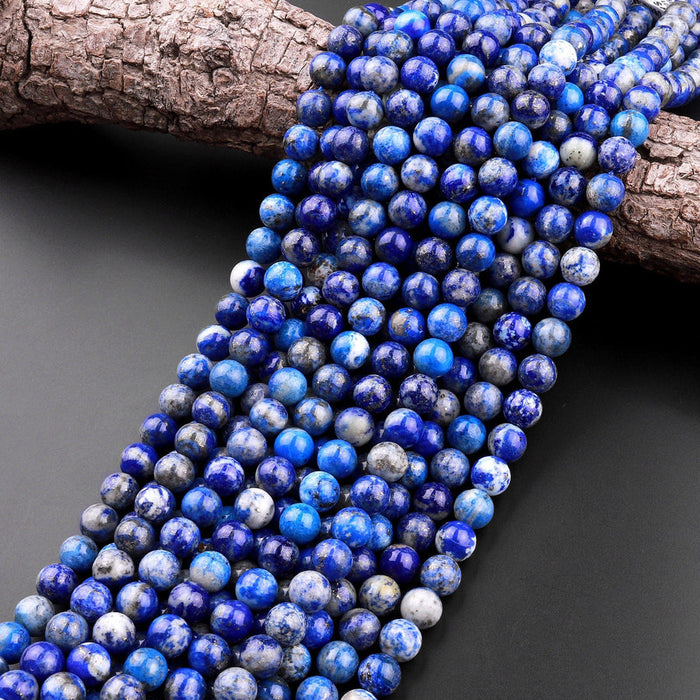 Natural Lapis 4mm Smooth Round Bead Strand