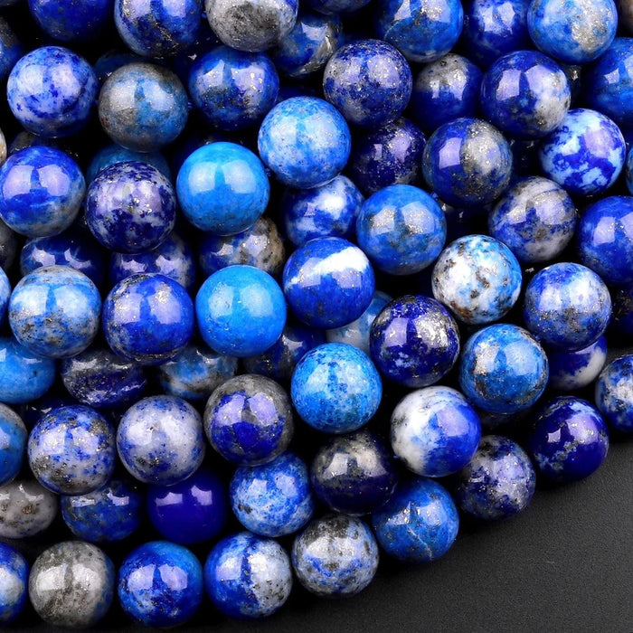 Natural Lapis 4mm Smooth Round Bead Strand