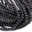 Black Lava 8mm Smooth Round Bead Strand
