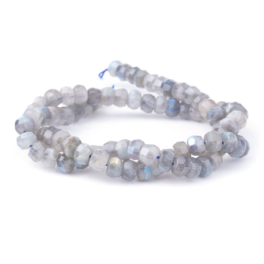 Labradorite 7mm Rondelle Freeform Faceted AA Grade - Limited Editions