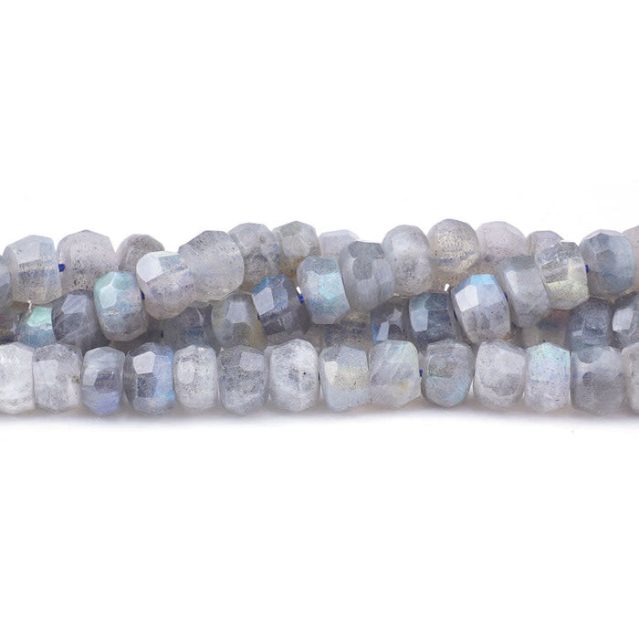 Labradorite 7mm Rondelle Freeform Faceted AA Grade - Limited Editions