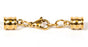 Leather Cord USA Glu-N-Go Gold-Plated Stainless Steel End Cap, 4.4mm