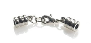 Leather Cord USA Glu-N-Go Stainless Steel End Cap, 3mm