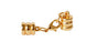 Leather Cord USA Glu-N-Go Gold-Plated Stainless Steel End Cap, 5.5mm