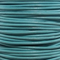 Leather Cord USA Natural Turquoise Round Leather Cord, 1mm (Yard)