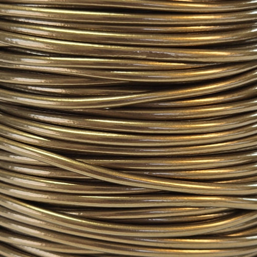 Leather Cord USA Metallic Gauriya Round Leather Cord, 1mm (Yard)