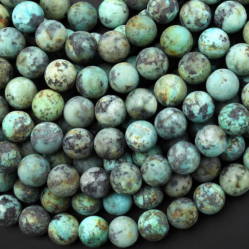 Matte African Turquoise 8mm Round Bead Strand