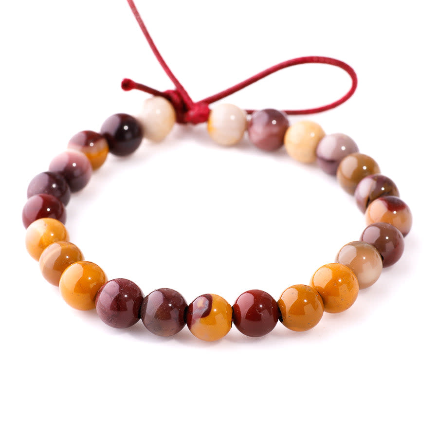 Mookaite 8mm Round - Large Hole Beads