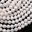 White Mother of Pearl 8mm Smooth Round Bead Strand - AAA Grade