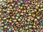 Miyuki 6/0 Round Seed Beads,  Opaque Green Pink AB Matte Luster, 22-gram Tube