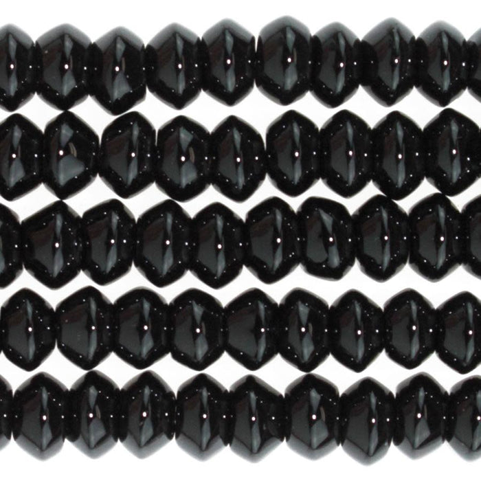 Dakota Stones Black Onyx 6mm Roundel Bead Strand