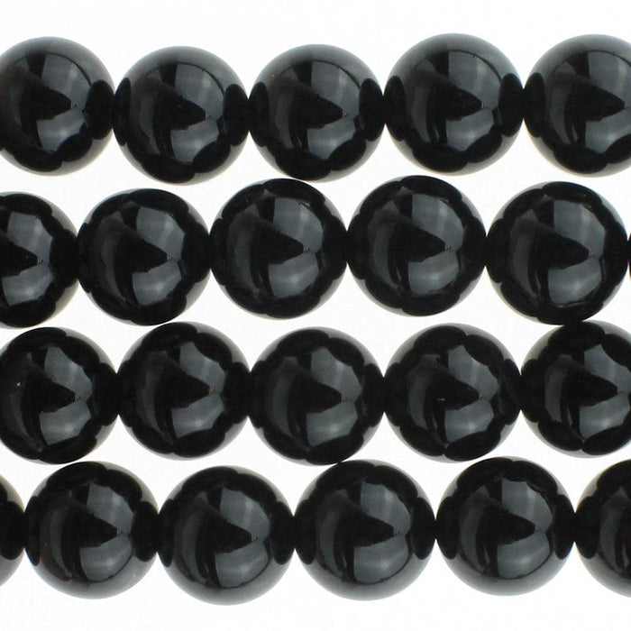 Dakota Stones Black Onyx 8mm Round Bead Strand