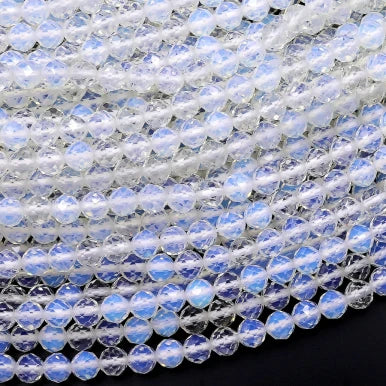 Opalite 4mm Micro Faceted Round Bead Strand