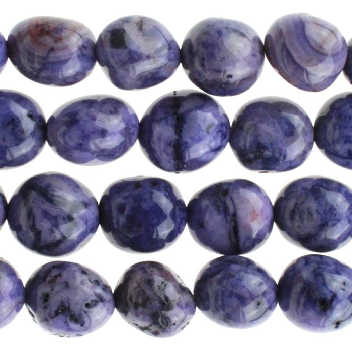 Dakota Stones Purple Crazy Lace Agate 8x10mm Tumble Nugget Bead Strand