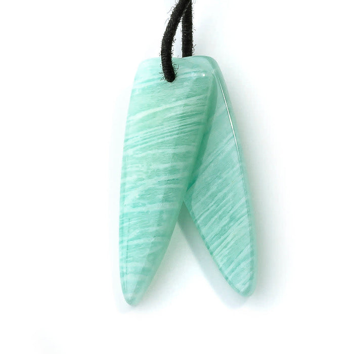 Amazonite 10x28mm Spike Pair - Pendant