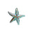 Pendant, Starfish 40x37.5mm, Enameled Brass Peppermint Blend, by Gardanne Beads (1 Piece)