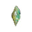 Pendant, Conch Shell 48.5x21.5mm, Enameled Brass Lime Blend, by Gardanne Beads (1 Piece)