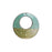 Pendant, Round Ring Hoop 25mm, Enameled Brass Olive Green/Seafoam Green, by Gardanne Beads (1 Piece)