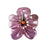 Pendant, Large Pansy Flower 36x33mm, Enameled Brass Raspberry Pink, by Gardanne Beads (1 Piece)