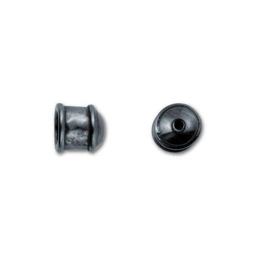 JBB End Cap, Hammered Dome 8.5x8mm, Gunmetal Plated (1 Piece)