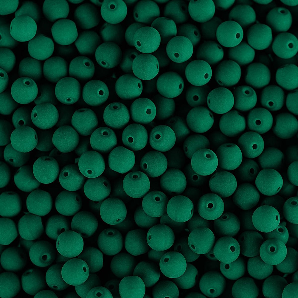 PRECIOSA Czech Glass Bead Strand 4mm, Velvet Petrol