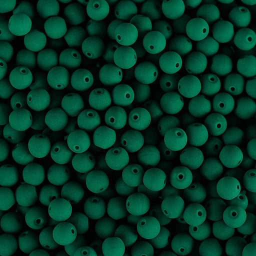 PRECIOSA Czech Glass Bead Strand 4mm, Velvet Petrol