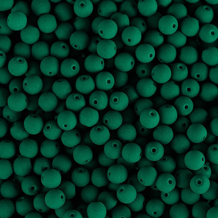 PRECIOSA Czech Glass Bead Strand 4mm, Velvet Petrol