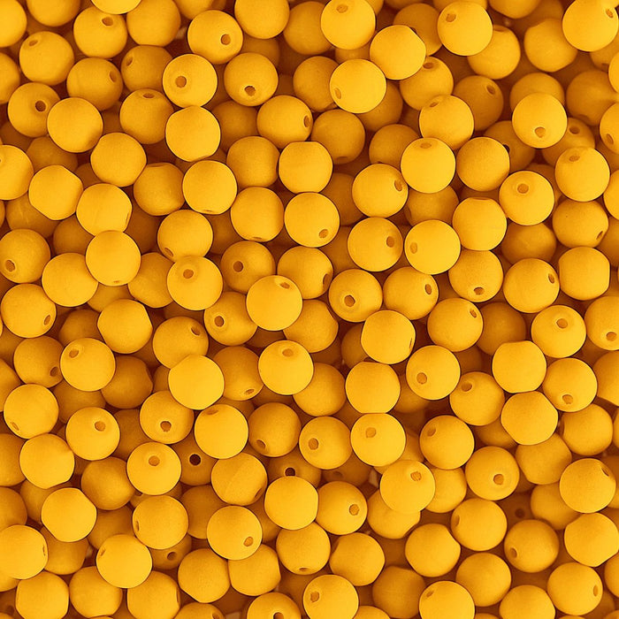 PRECIOSA Czech Glass Bead Strand 4mm, Velvet Sunflower